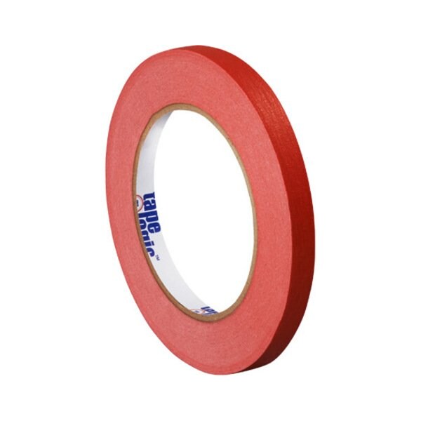 Tape Logic Masking Tape, 1/4x60 yd., Red, PK12, 1/4" W x 60 yds L, Red, 12 PK T93100312PKR - main